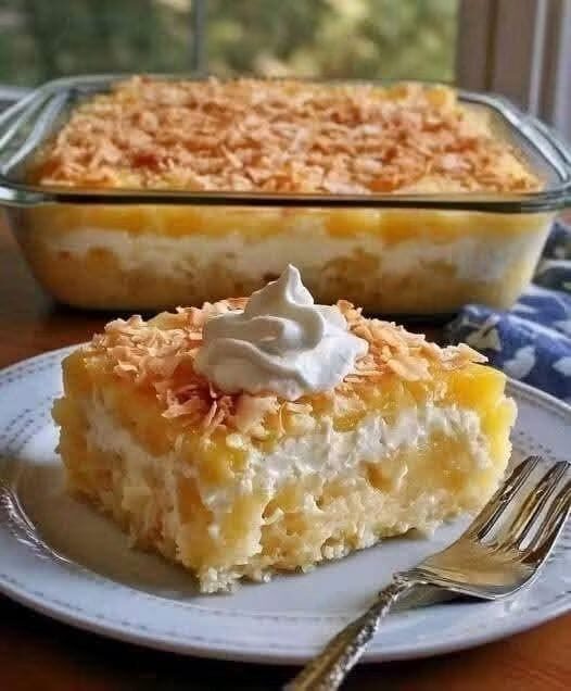 Pineapple Coconut Cream Cake