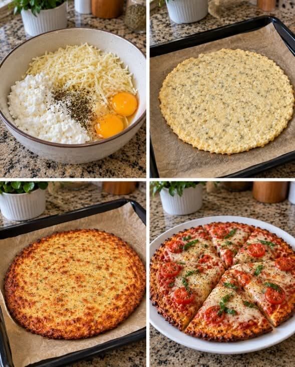 Easy Cottage Cheese Pizza Crust