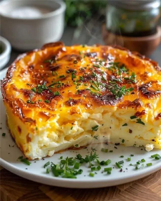 Creamy Baked Cheese Omelette