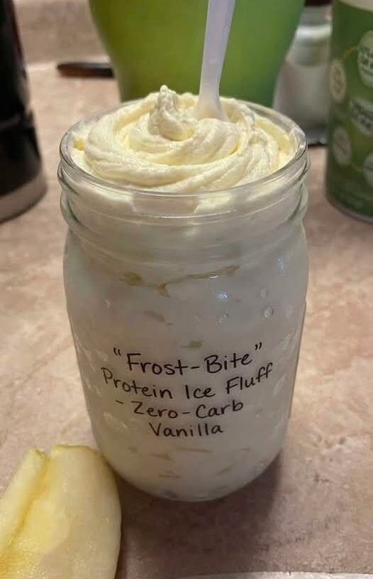 “Frost-Bite” Protein Ice Fluff – Zero-Carb Vanilla