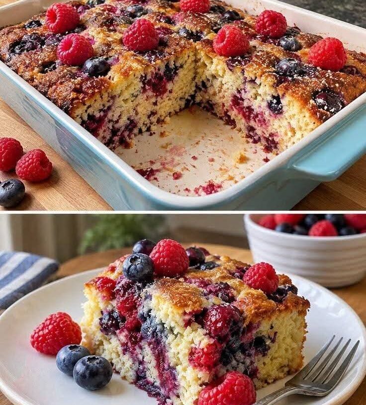 Mixed Berry Breakfast Cake