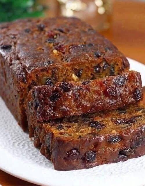 Dark Moist Fruit Cake Loaf