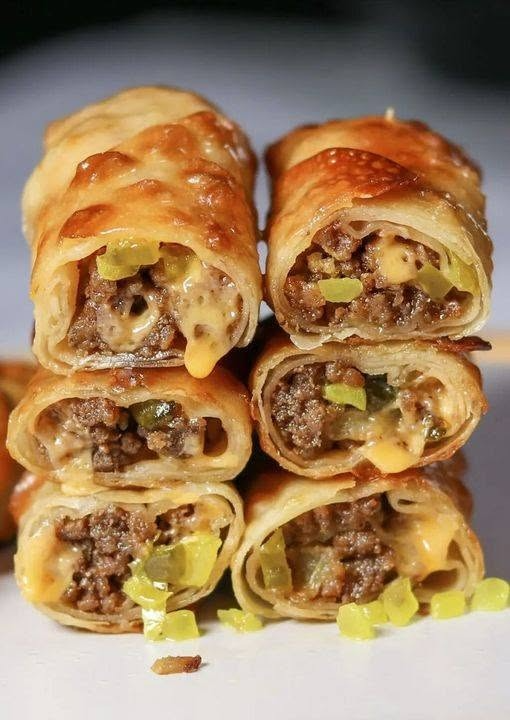 Cheesy Beef Tortilla Rolls