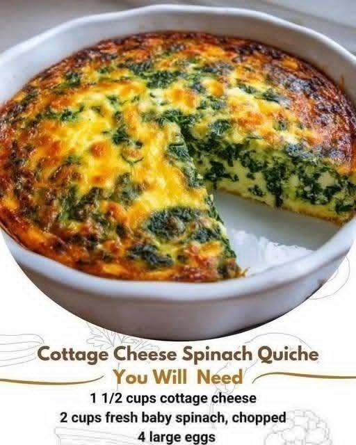  Cottage Cheese Spinach Quiche