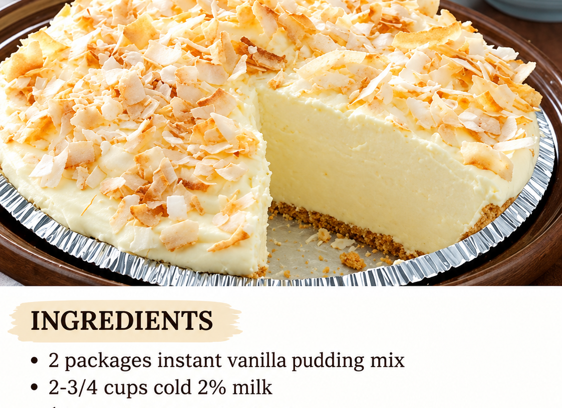 No-Cook Coconut Pie