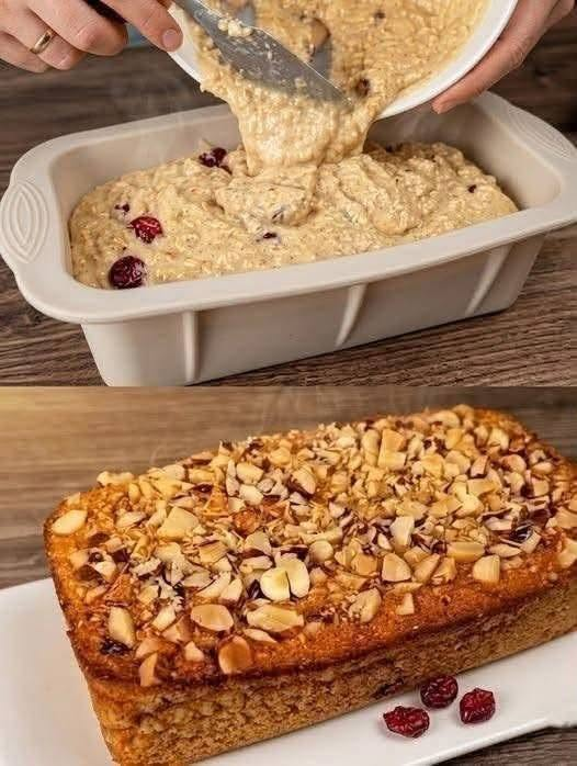 Oatmeal Cranberry Almond Loaf