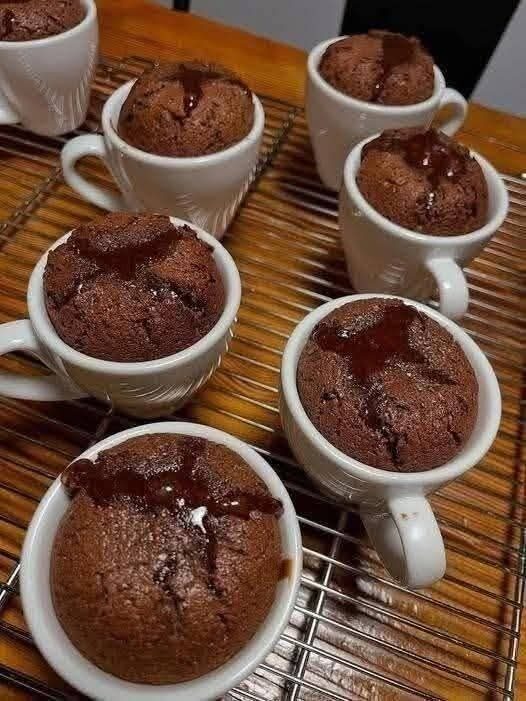 Chocolate Mug Cake with Fudgy Chocolate Topping